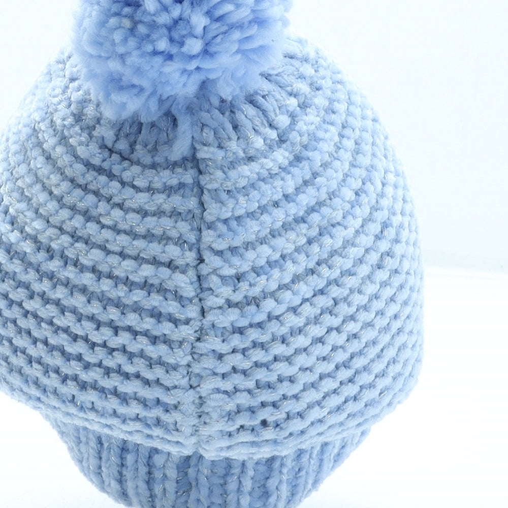 Marks and Spencer Girls Blue Polyester Bobble Hat One Size - Frozen