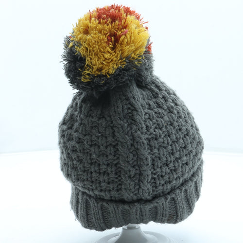 George Boys Grey Acrylic Bobble Hat One Size - Pom Pom