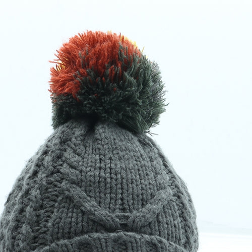 George Boys Grey Acrylic Bobble Hat One Size - Pom Pom