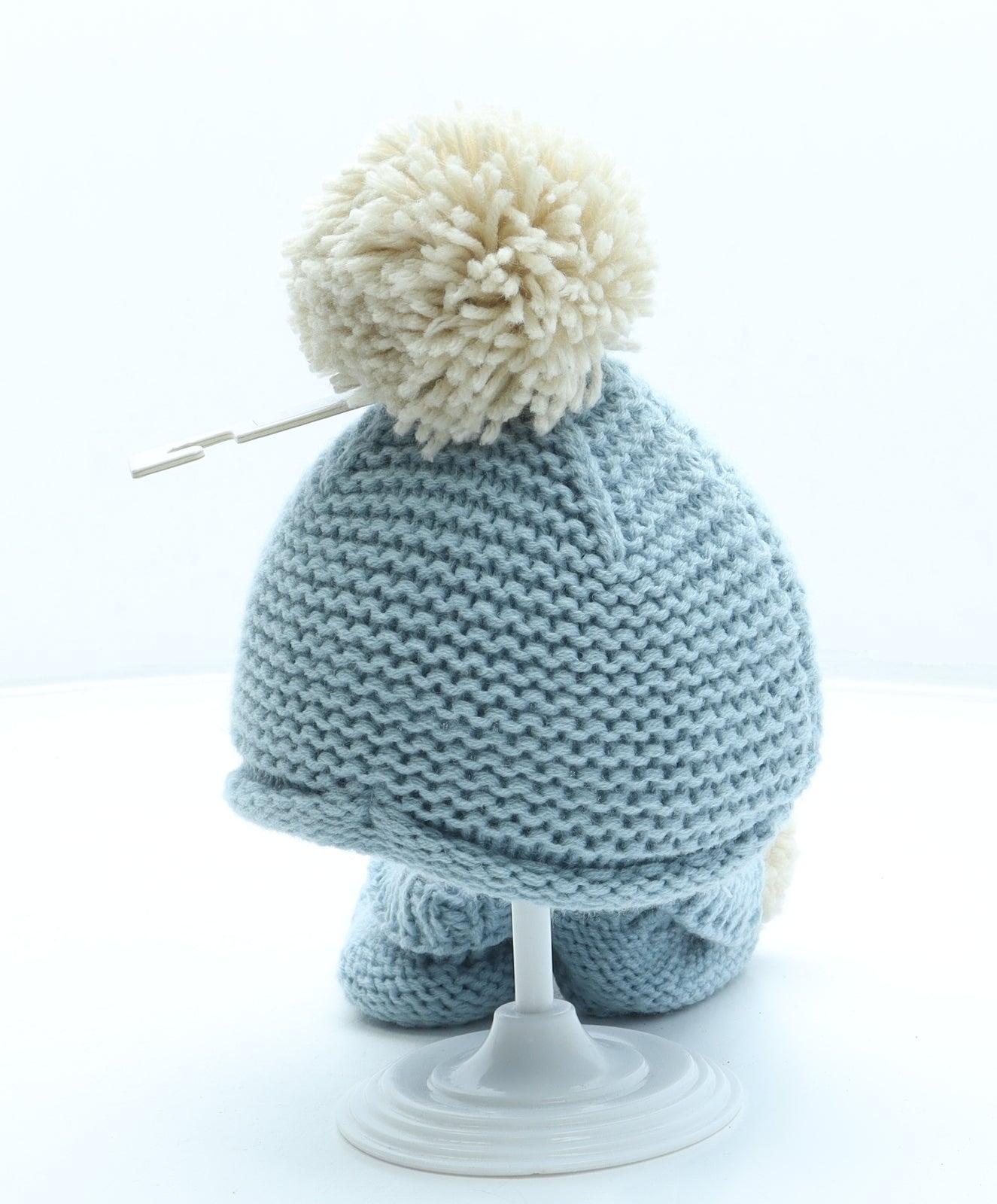 NEXT Boys Blue Acrylic Bobble Hat One Size - Pom Pom