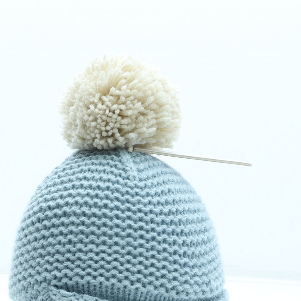 NEXT Boys Blue Acrylic Bobble Hat One Size - Pom Pom