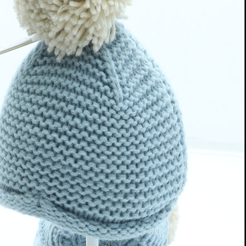 NEXT Boys Blue Acrylic Bobble Hat One Size - Pom Pom