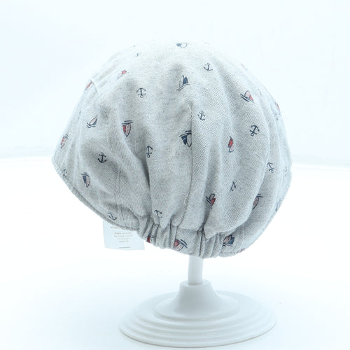 Primark Boys Grey Geometric Polyester Flat Cap One Size - Boats