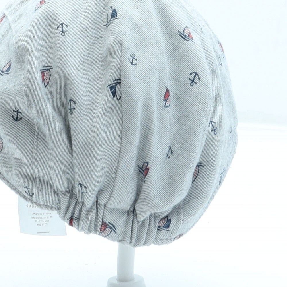 Primark Boys Grey Geometric Polyester Flat Cap One Size - Boats