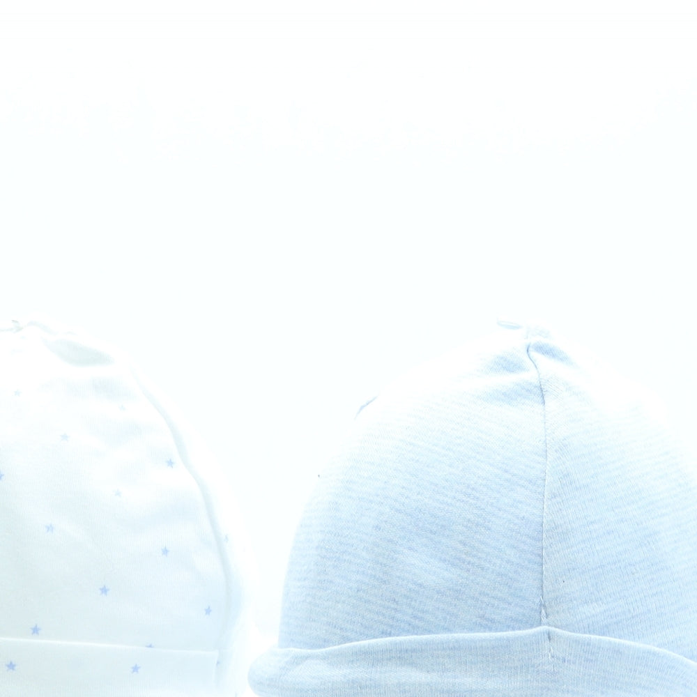 F&F Boys Blue Geometric Cotton Beanie One Size - Stars