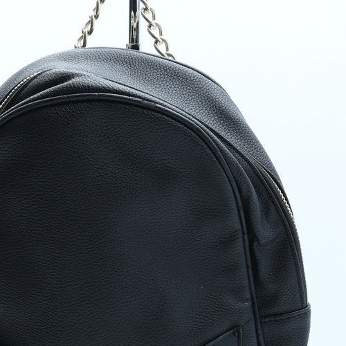 Primark Womens Black Polyurethane Backpack Size Medium