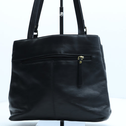 GiGi Womens Black Leather Shoulder Bag Size Small
