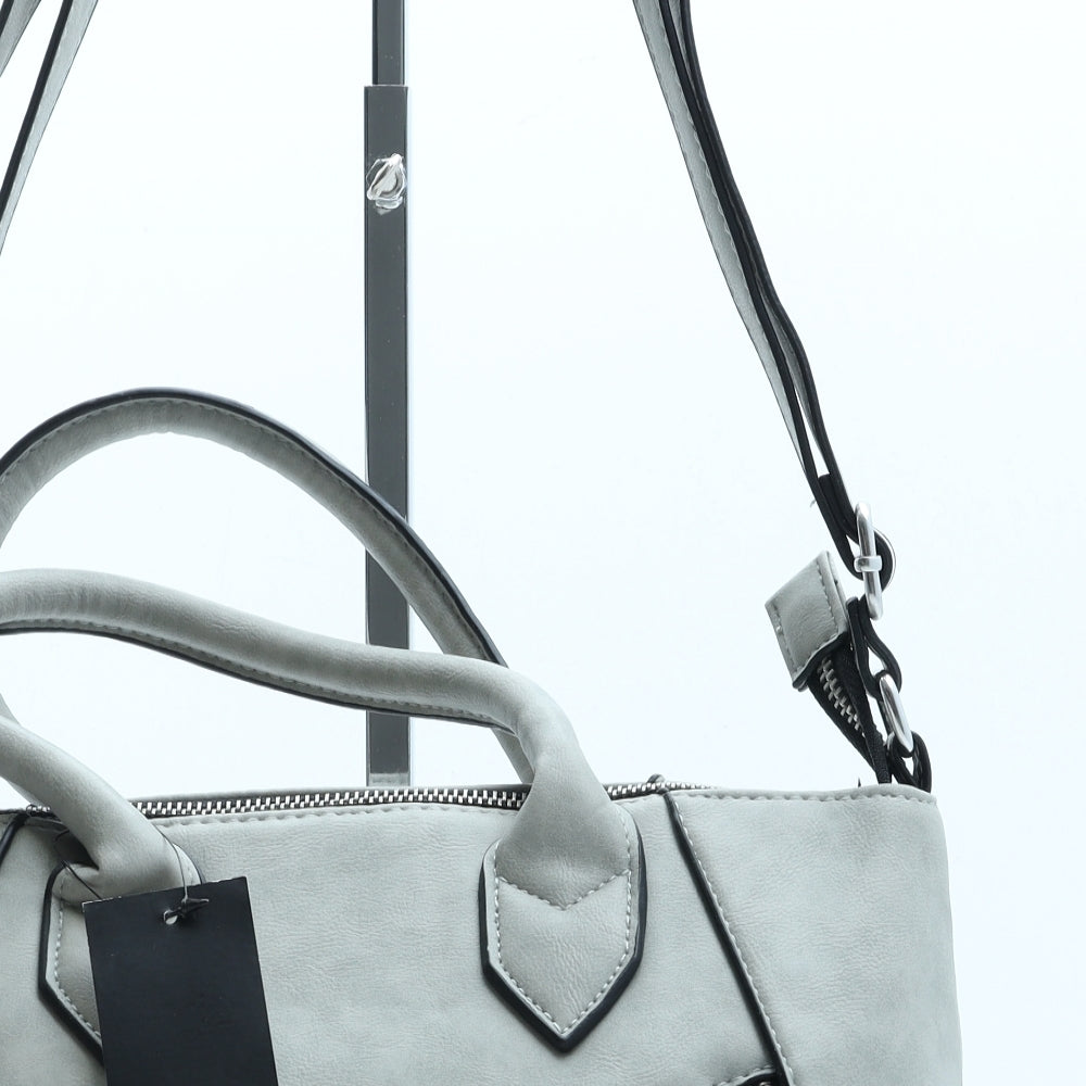 F&F Womens Grey PVC Hobo Bag Size Small