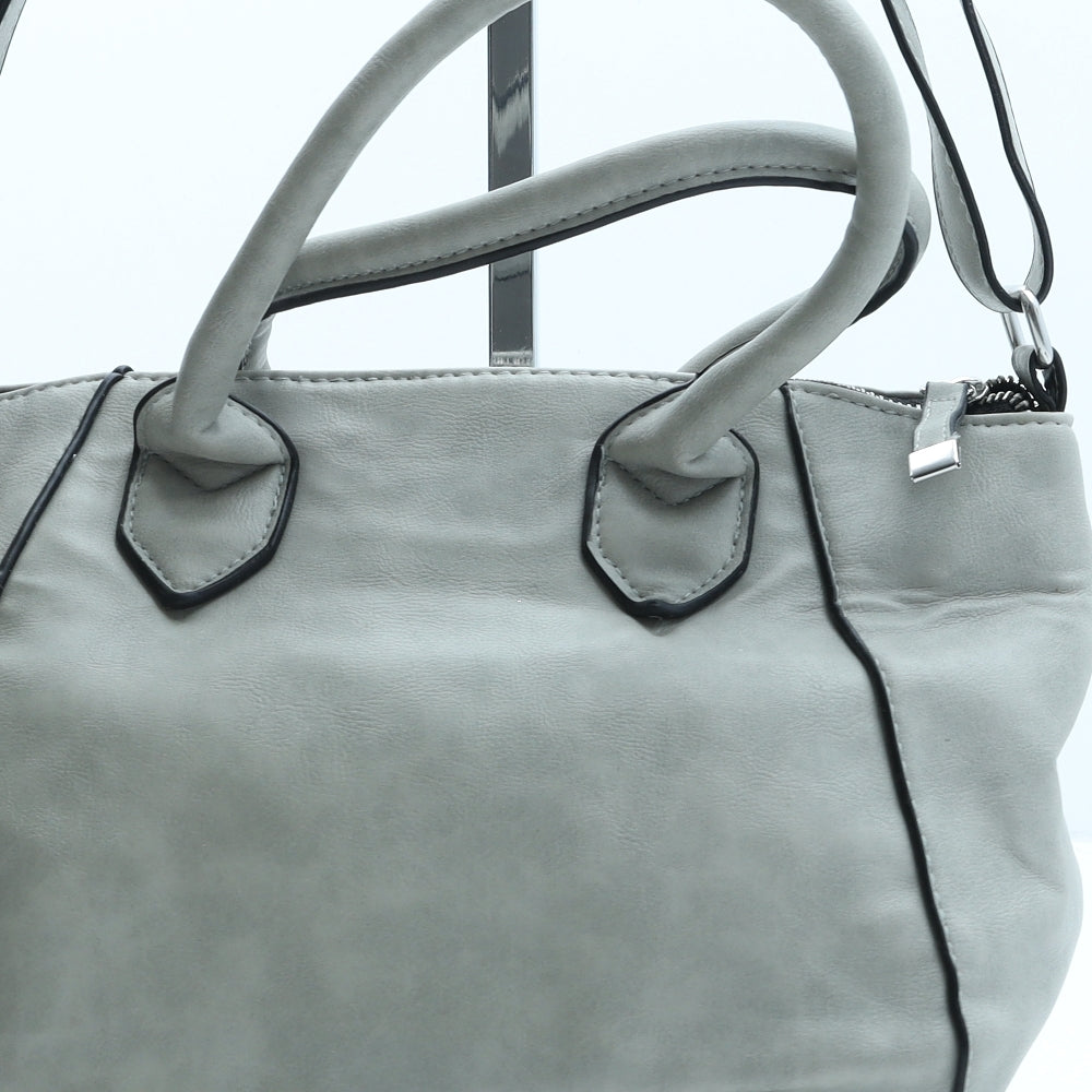 F&F Womens Grey PVC Hobo Bag Size Small