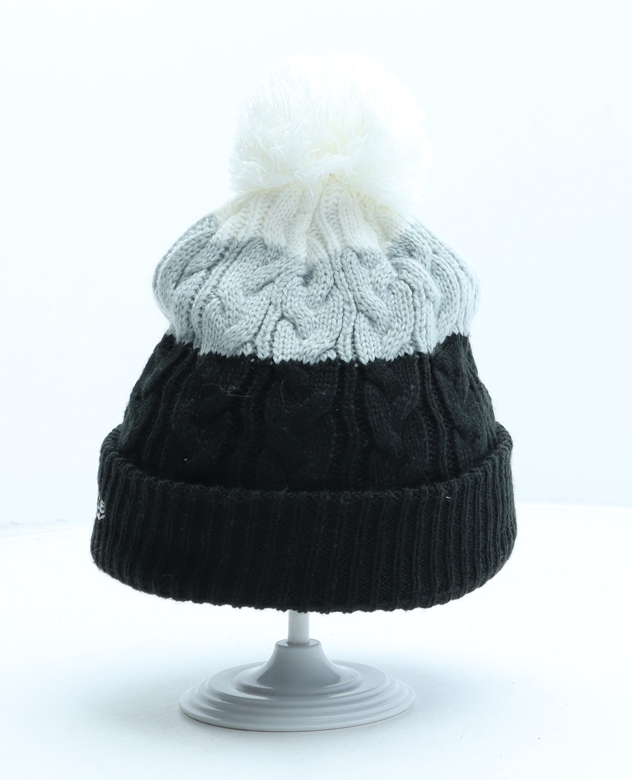 New Era Womens Black Acrylic Bobble Hat One Size - Las Vegas Raiders
