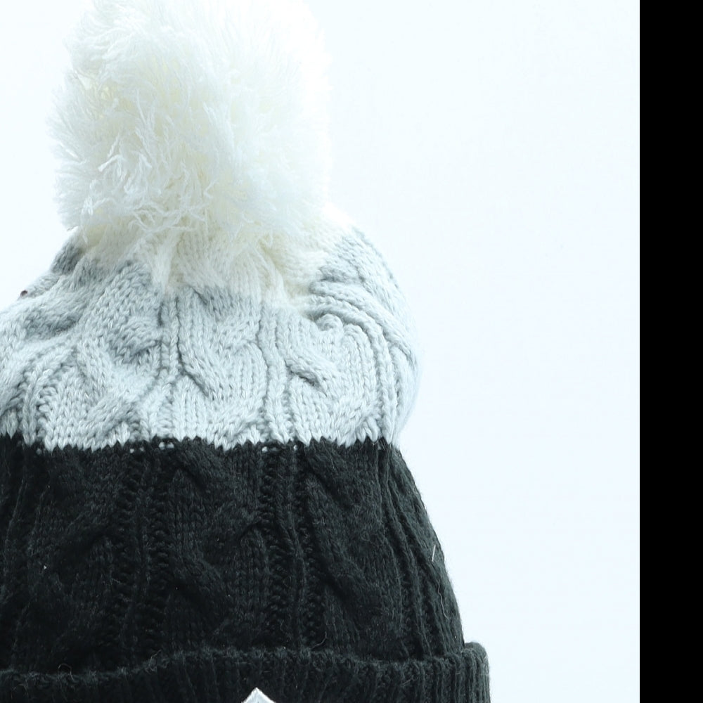 New Era Womens Black Acrylic Bobble Hat One Size - Las Vegas Raiders