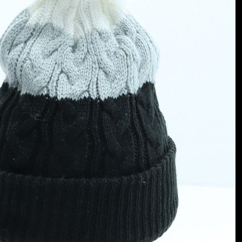 New Era Womens Black Acrylic Bobble Hat One Size - Las Vegas Raiders