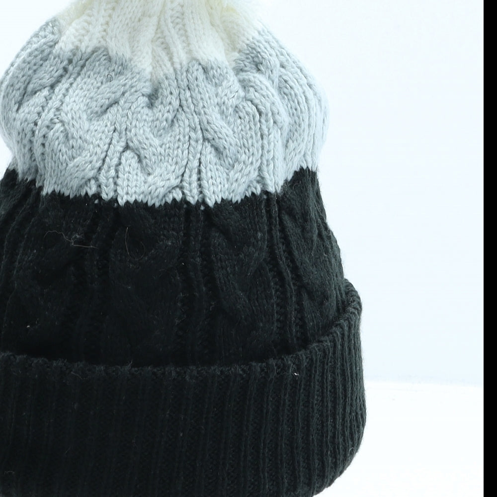 New Era Womens Black Acrylic Bobble Hat One Size - Las Vegas Raiders