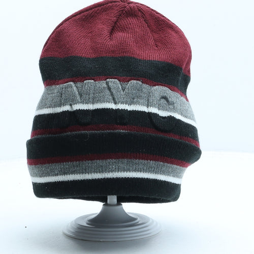 George Boys Multicoloured Striped Acrylic Beanie One Size - NYC