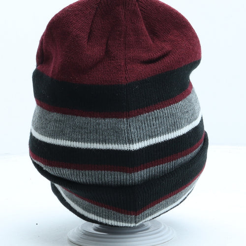 George Boys Multicoloured Striped Acrylic Beanie One Size - NYC