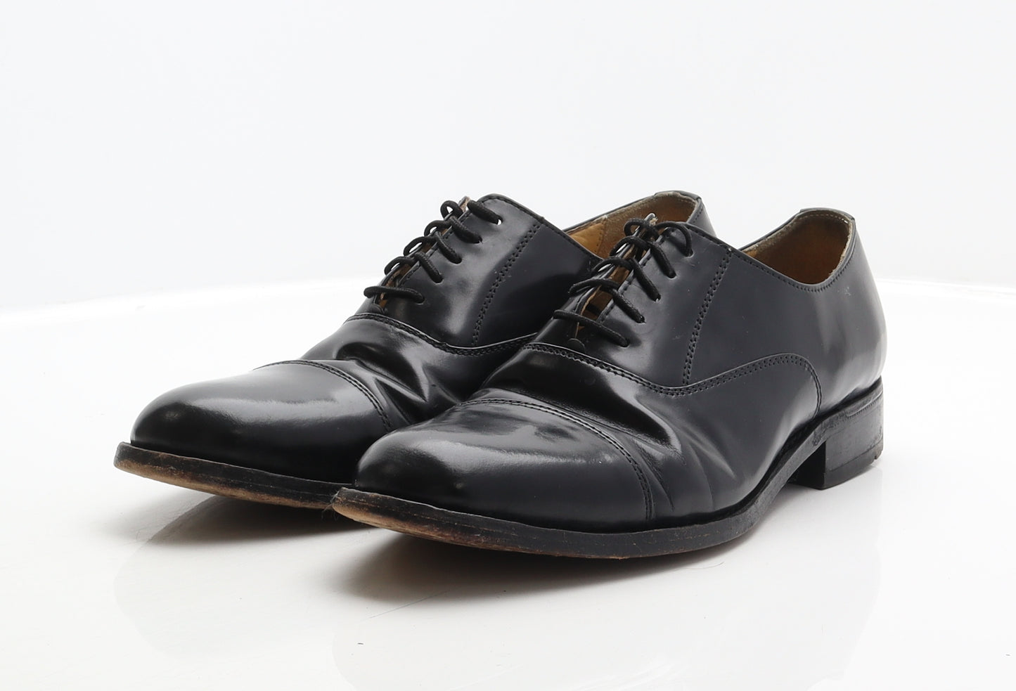 Samuel Windsor Mens Black Leather Oxford Dress UK 9
