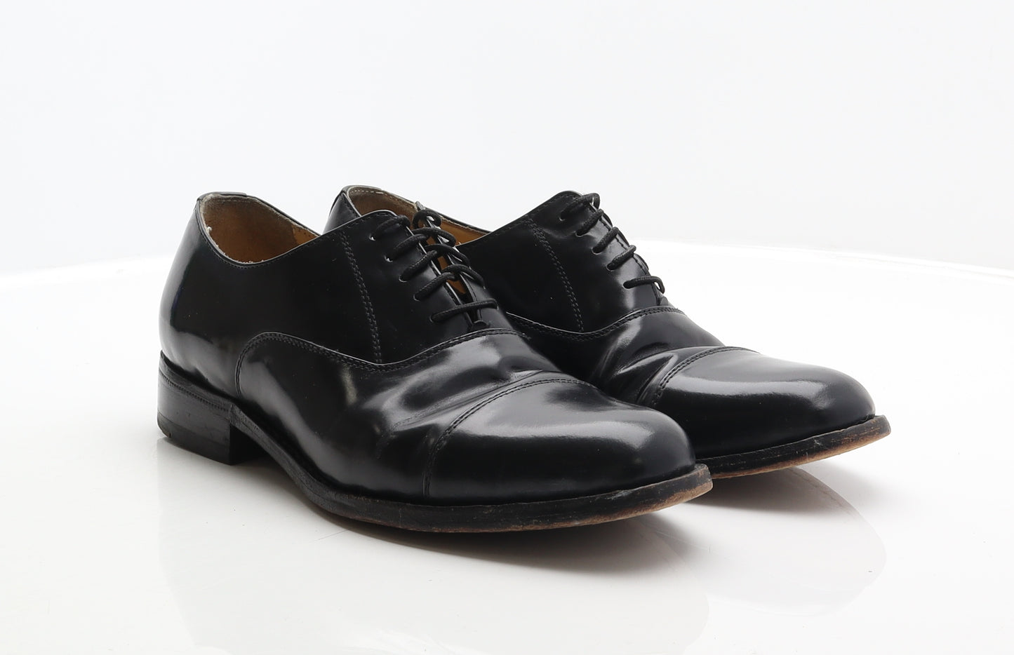 Samuel Windsor Mens Black Leather Oxford Dress UK 9