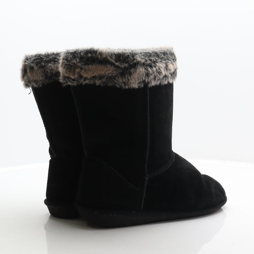 TU Womens Black Polyester Shearling Style Boot UK 7