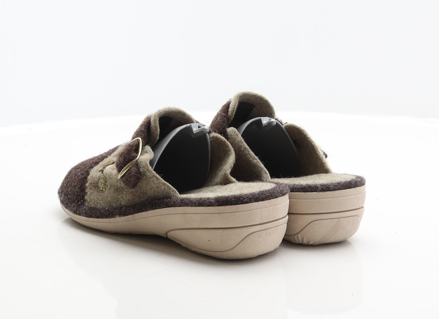 Preworn Womens Brown Wool Mule Slipper UK 36