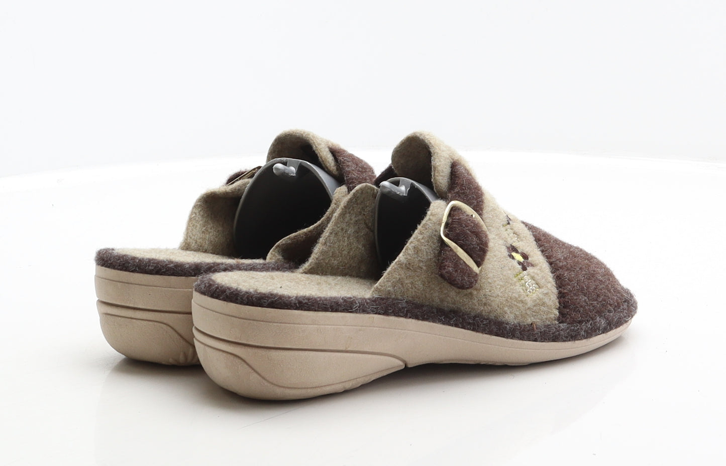 Preworn Womens Brown Wool Mule Slipper UK 36