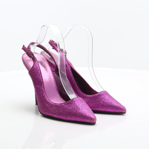 New Look Womens Pink Synthetic Slingback Heel UK 7 40