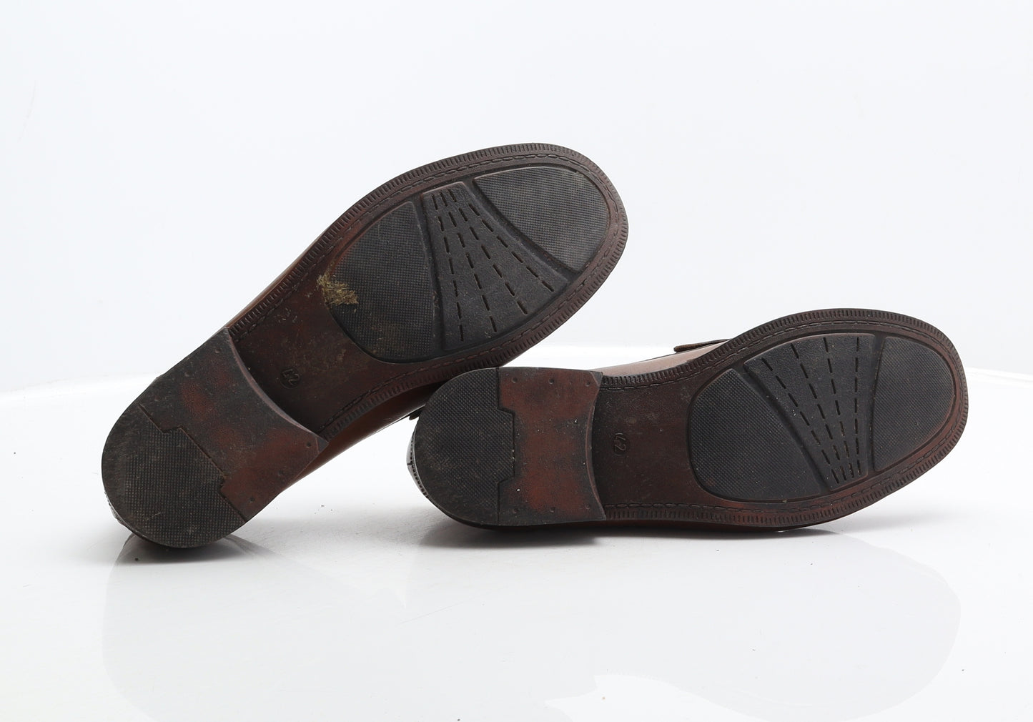 John mac Stone Mens Brown Leather Loafer Casual UK 8 42