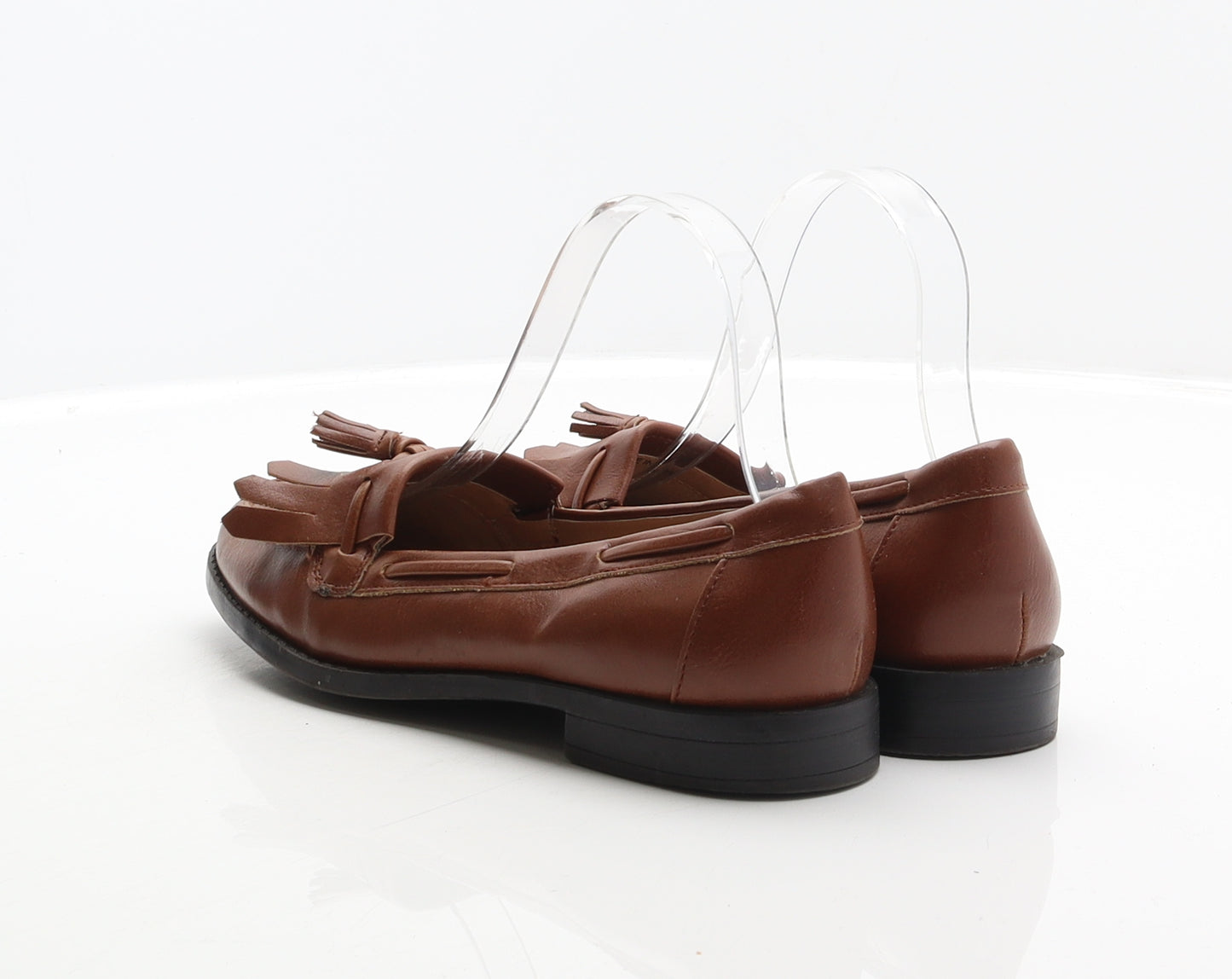 Marks and Spencer Womens Brown Leather Loafer Casual UK 4