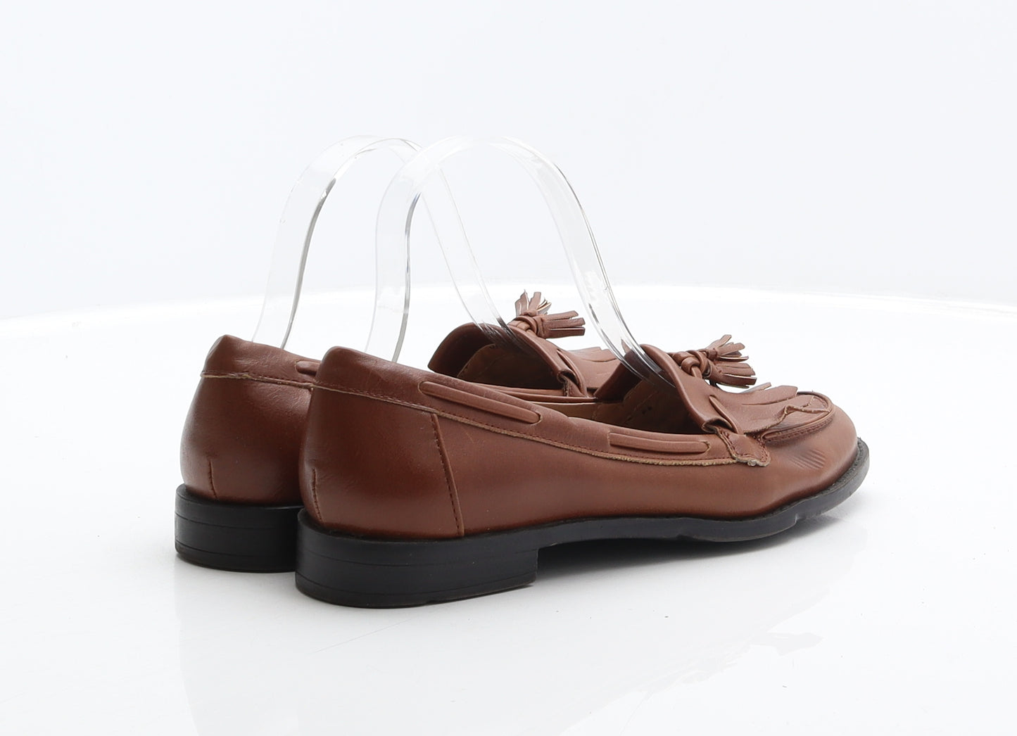 Marks and Spencer Womens Brown Leather Loafer Casual UK 4