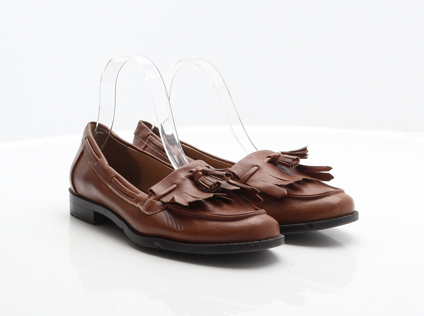 Marks and Spencer Womens Brown Leather Loafer Casual UK 4