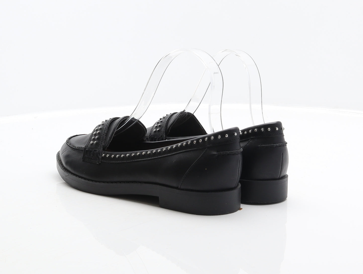 New Look Womens Black Leather Loafer Casual UK 4 37