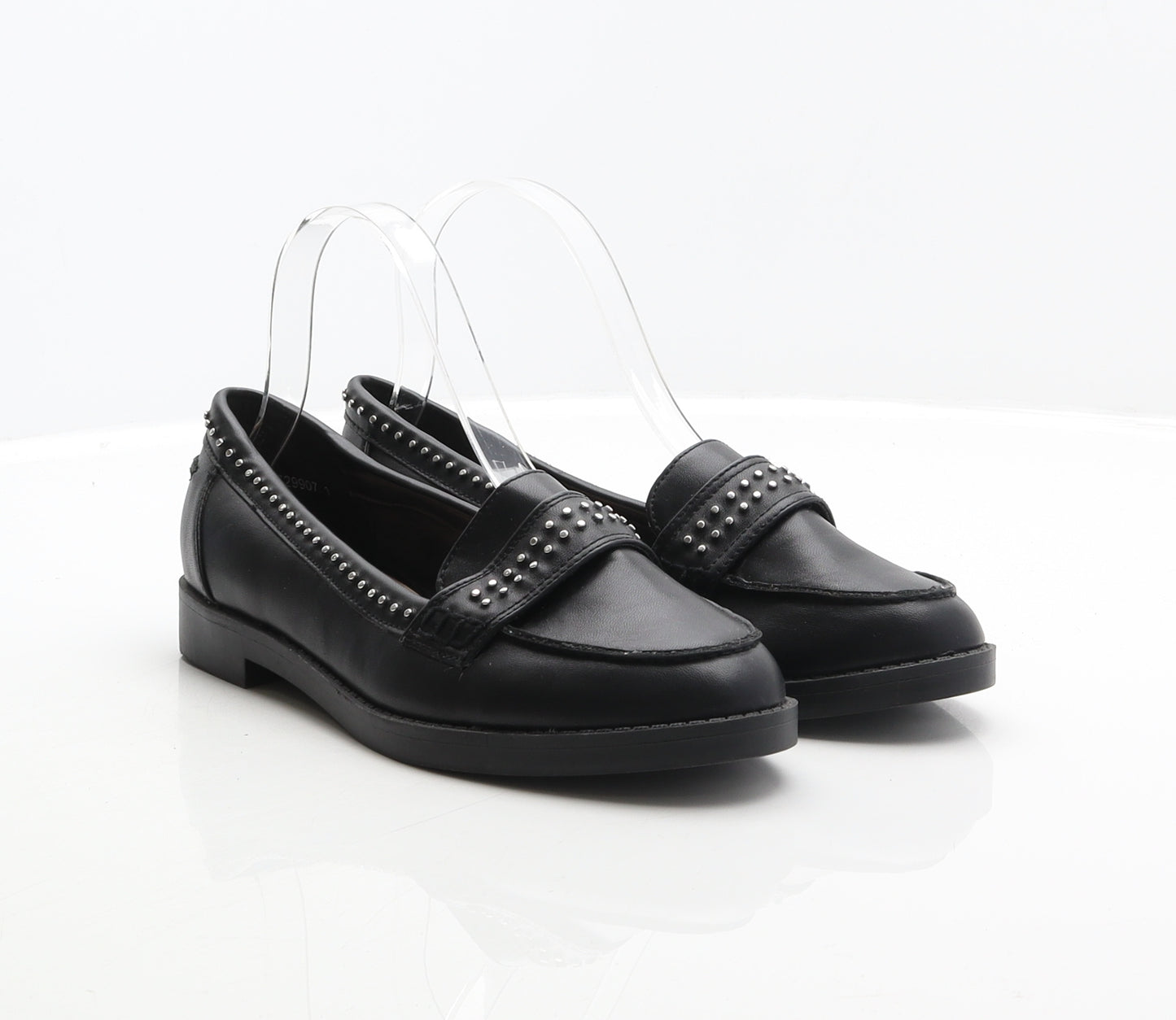 New Look Womens Black Leather Loafer Casual UK 4 37