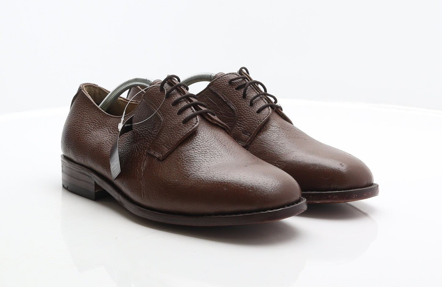 Samuel Windsor Mens Brown Leather Derby Dress UK 8
