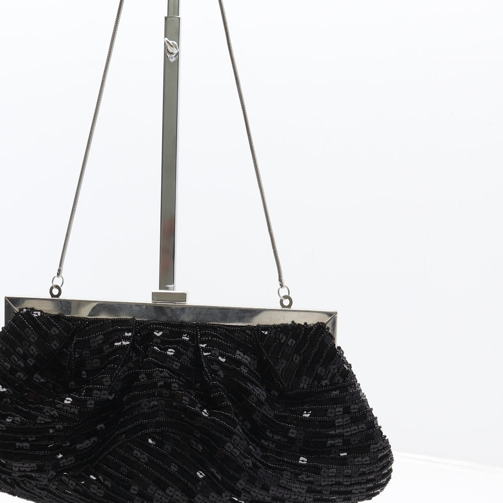 NEXT Womens Black Polyester Clutch Size Medium