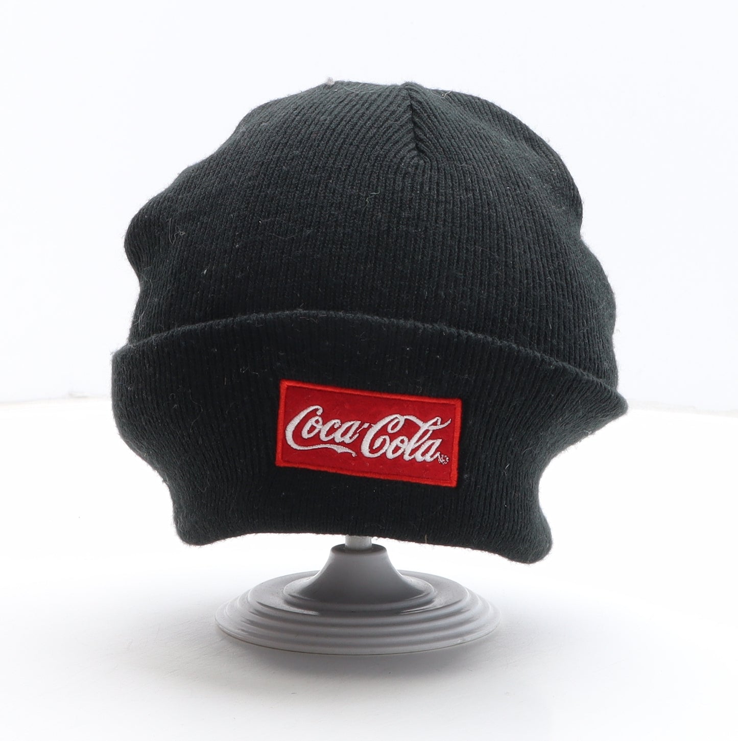 Coca-Cola Womens Black Acrylic Beanie One Size