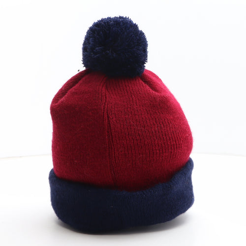 FC Barcelona Mens Red Polyester Beanie One Size - Football FCB