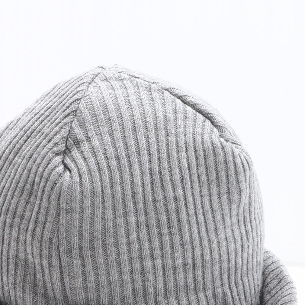 UK Mens Grey Acrylic Beanie One Size