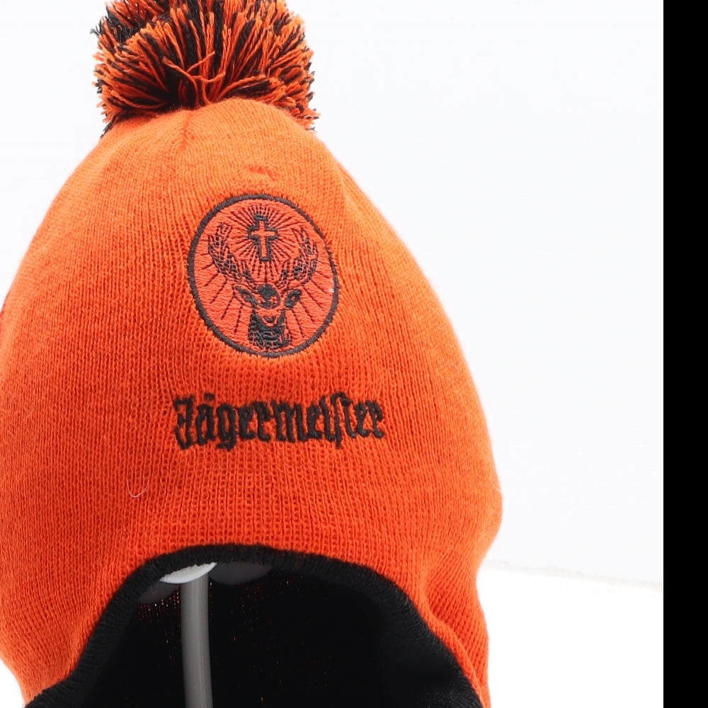 jagermeifter Womens Orange Acrylic Bonnet One Size