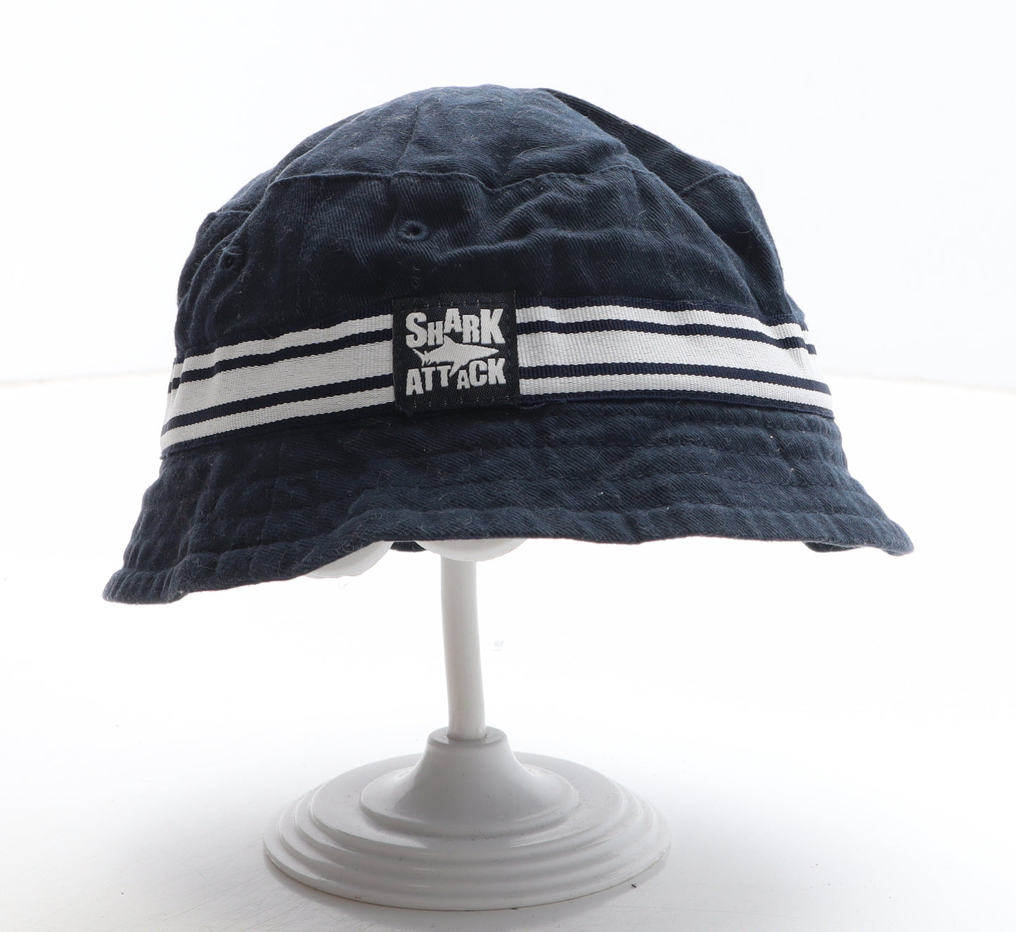 F&F Boys Blue Cotton Bucket Hat One Size - Shark Attack
