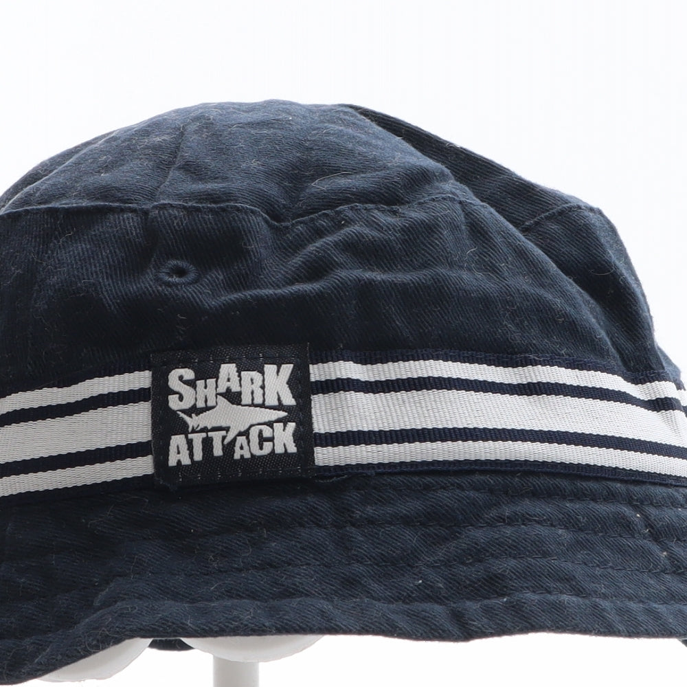 F&F Boys Blue Cotton Bucket Hat One Size - Shark Attack