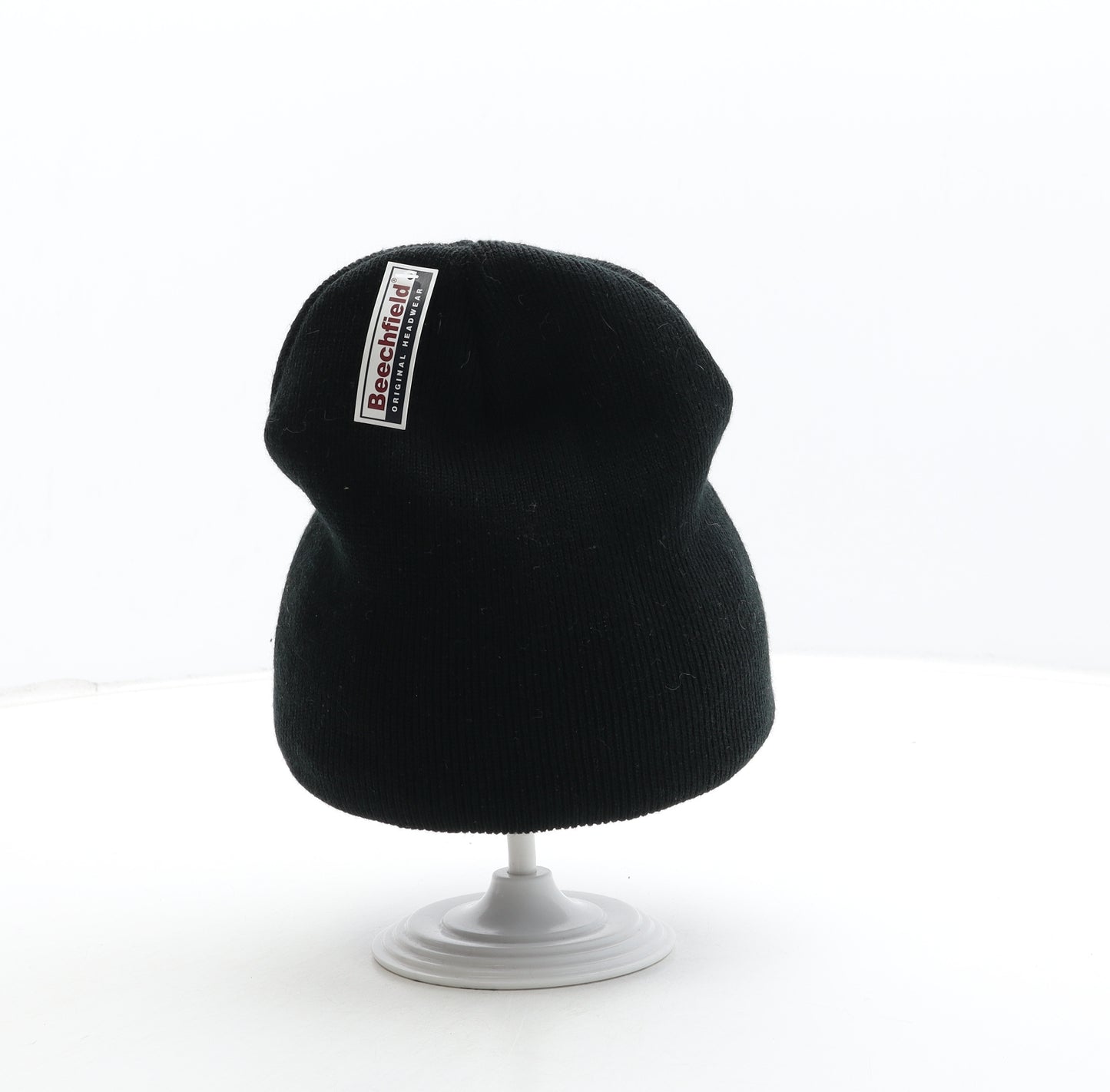 Beechfield Mens Black Acrylic Beanie One Size - Karate Detail