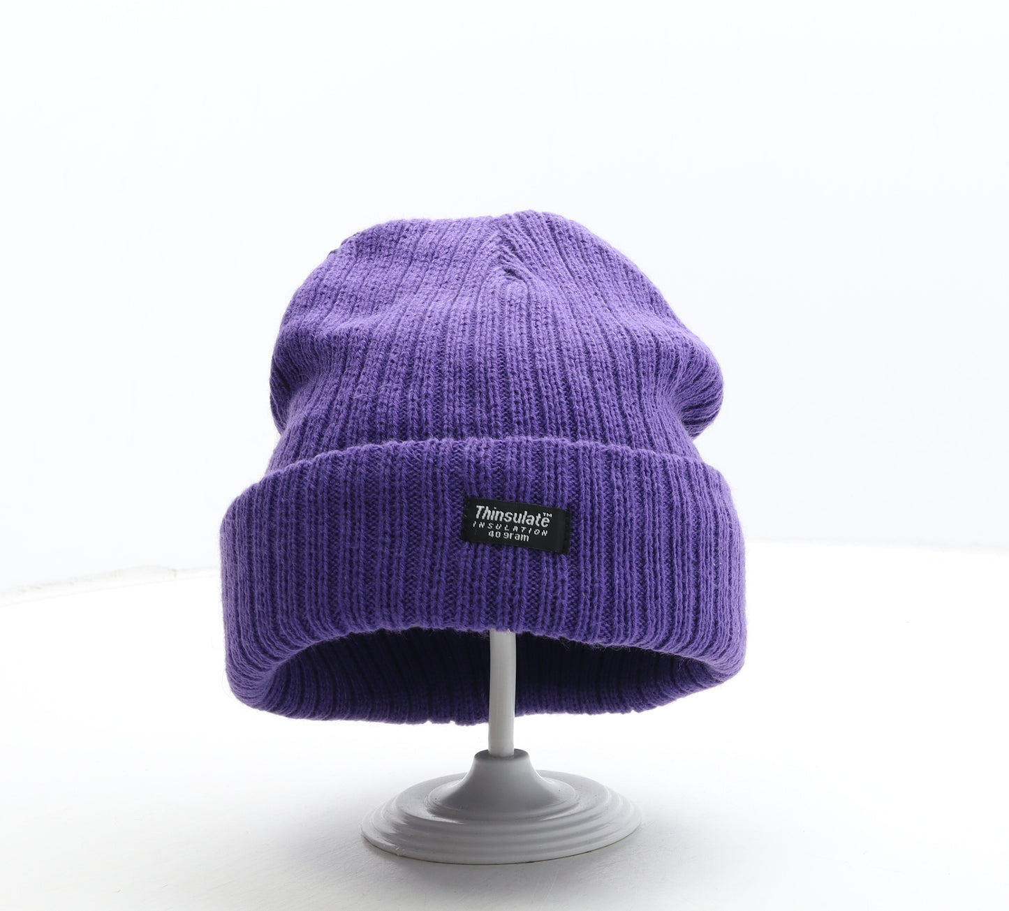 Thinsulate Womens Purple Acrylic Beanie One Size