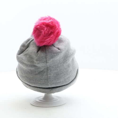 George Womens Grey Acrylic Bobble Hat One Size - Batman