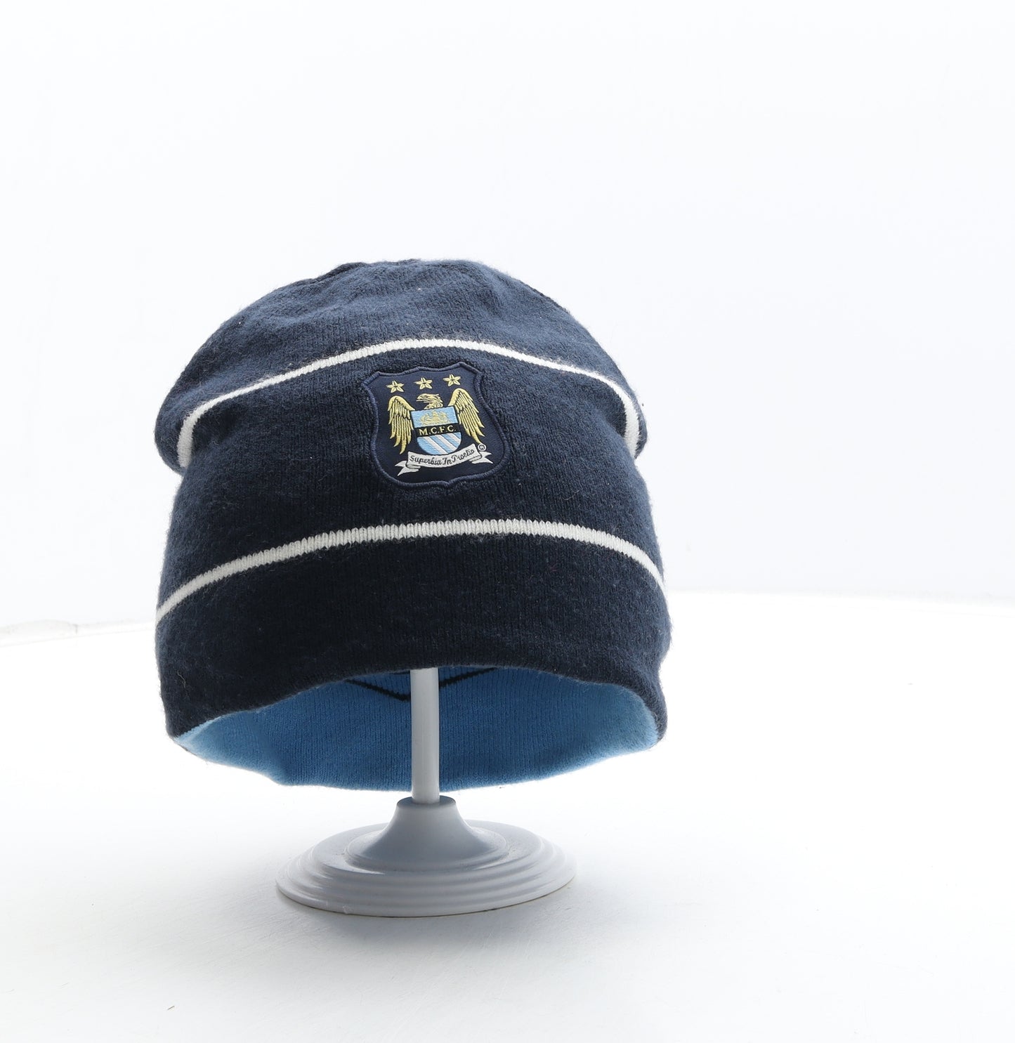 Nike Mens Blue Acrylic Beanie One Size - Manchester City Football Club