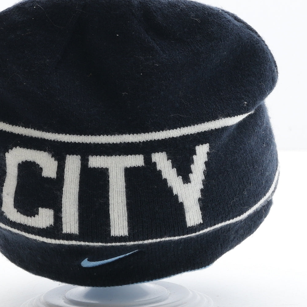 Nike Mens Blue Acrylic Beanie One Size - Manchester City Football Club