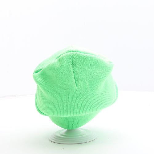 Preworn Mens Green Acrylic Beanie One Size - Spotlight Attached