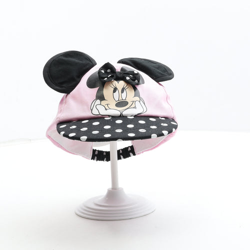 Primark Girls Pink Polka Dot Cotton Baseball Cap Size S - Minnie Mouse