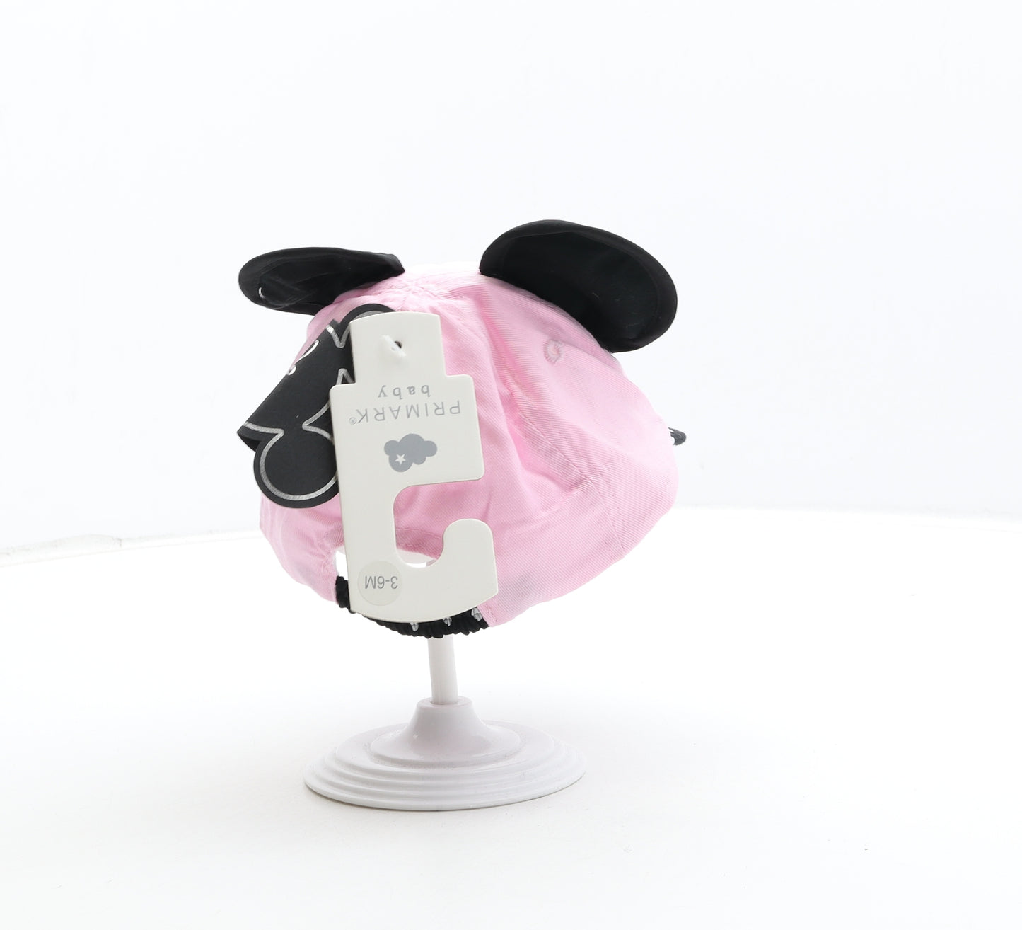 Primark Girls Pink Polka Dot Cotton Baseball Cap Size S - Minnie Mouse