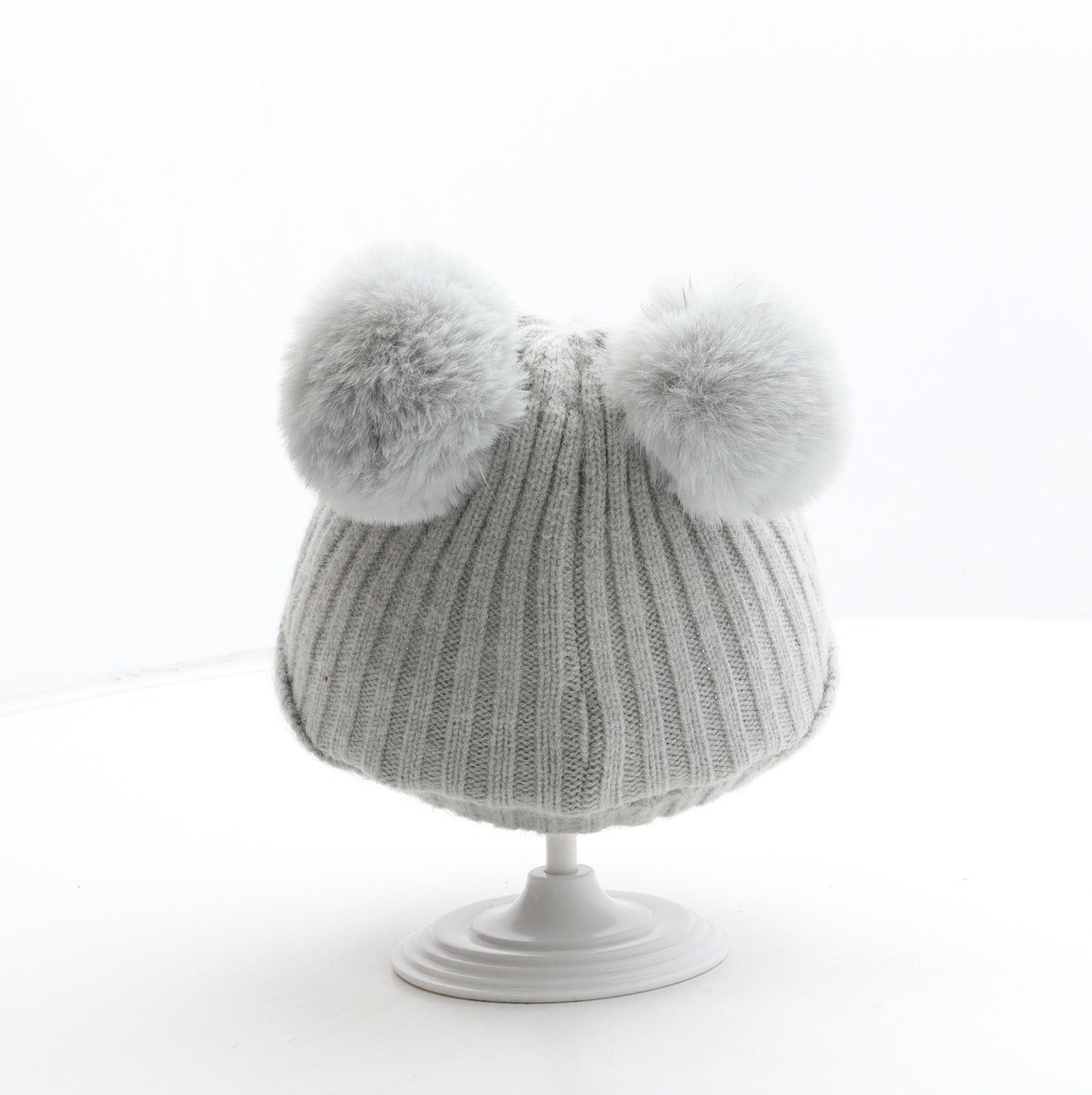 Primark Girls Grey Polyester Bobble Hat Size S