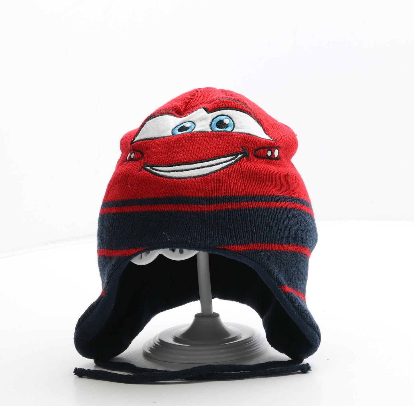 Disney Boys Red Colourblock Acrylic Bonnet Size S - Cars