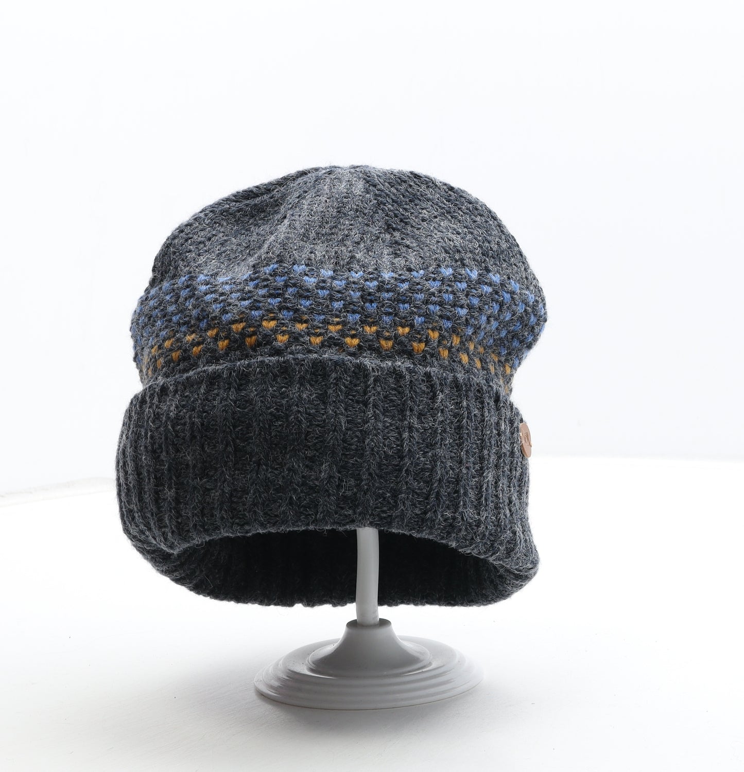 Craghoppers Mens Blue Geometric Acrylic Beanie Size S